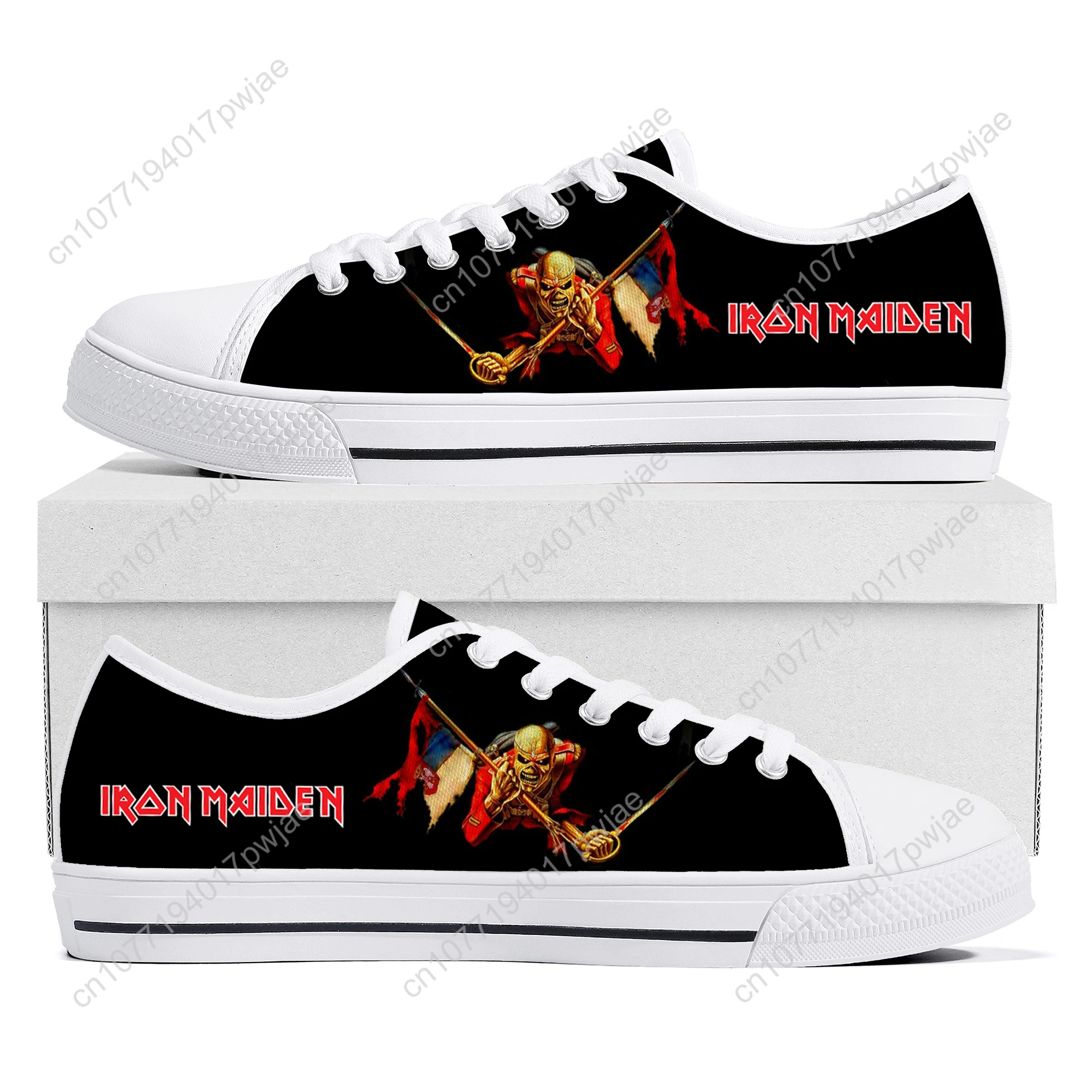 I-Iron M-Maidens Rock Band Low Top Lightweight Flat Sneakers Mens Womens Canvas Casual Shoes