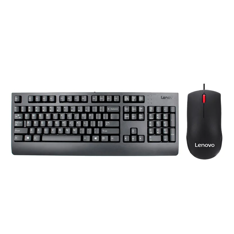 Lenovo keyboard Mouse PS/2 Round Port Interface Wired Combo Red Dot Waterproof Ergonomics For Laptop Mini Pc  Notebook Original