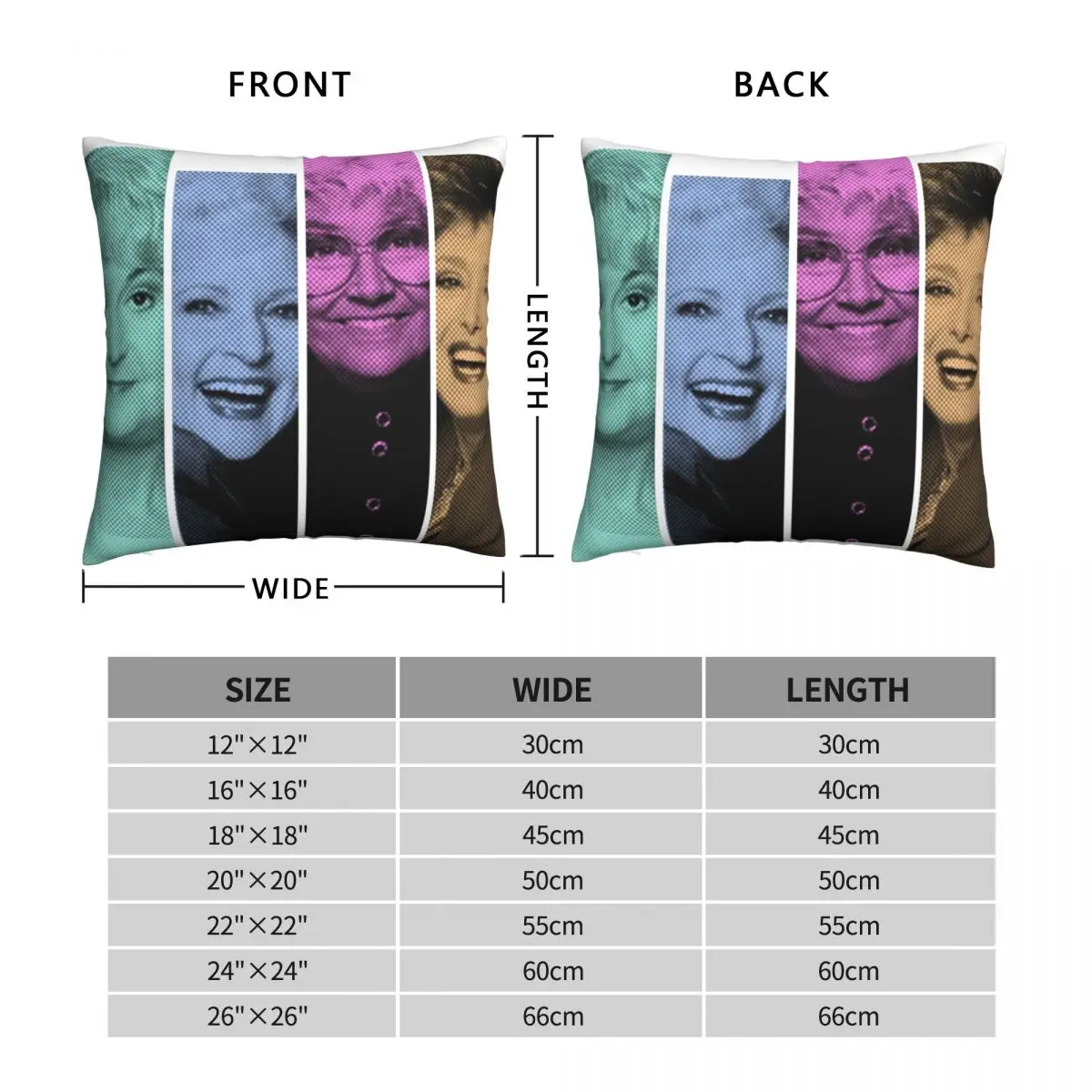 Golden Girls Club Square Pillowcase Polyester Linen Velvet Printed Zip Decor Sofa Cushion Cover Wholesale