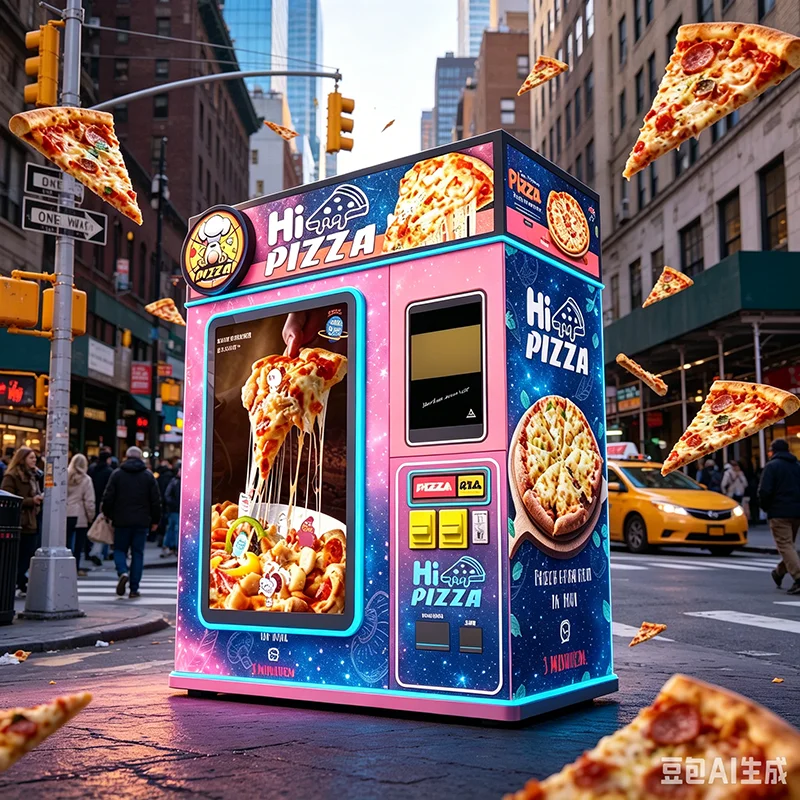 Commercial Automatic Pizza Vending Machine with 3 Minute Pizza Cooking Time