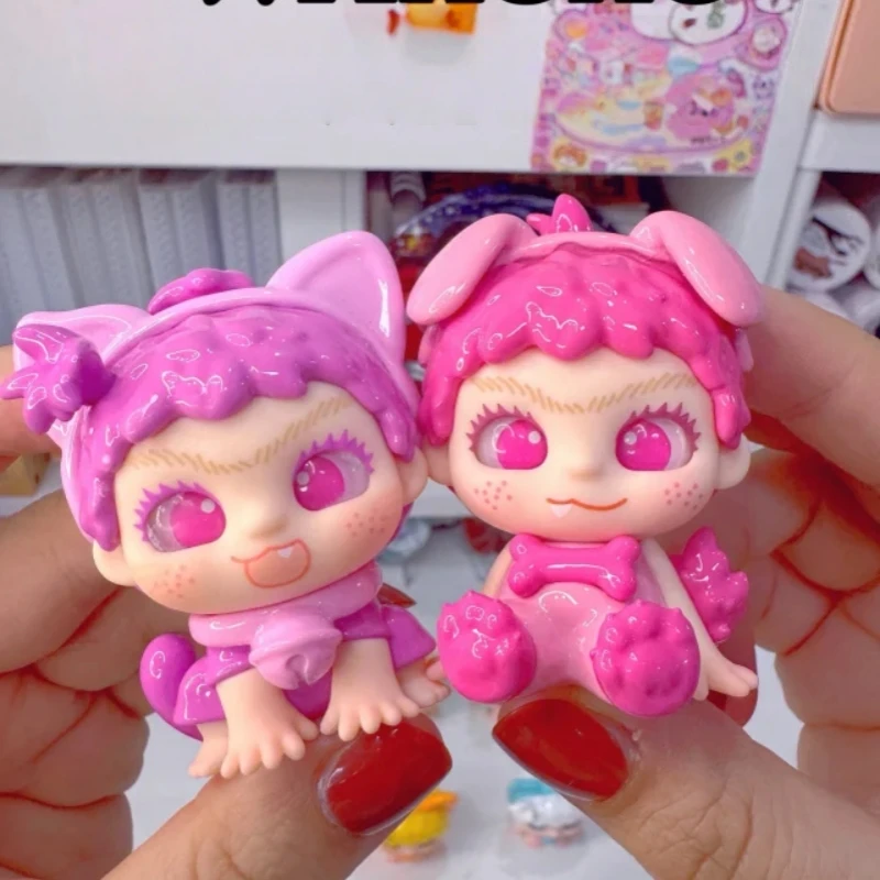 

Wakuku Play With Cats And Dogs Series Mini Blind Box Cute Wakuku Фигурка Кукла Mystery Box Настольная модель Украшения Подарочная игрушка