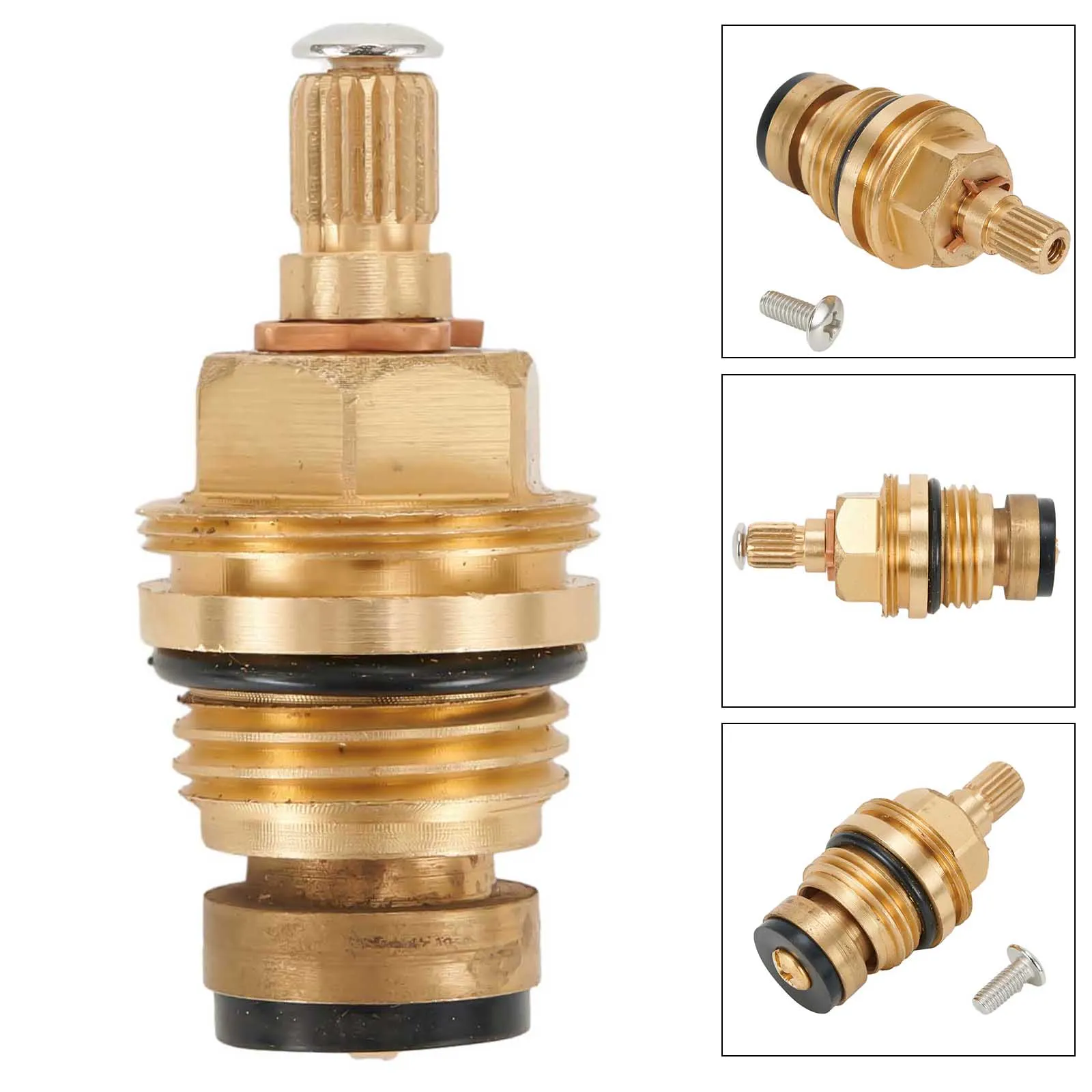 Faucet Repair Parts Spool 1 Pcs Copper Copper Spool Faucet Valve Washer Yellow Hard And Strong Stable Performance