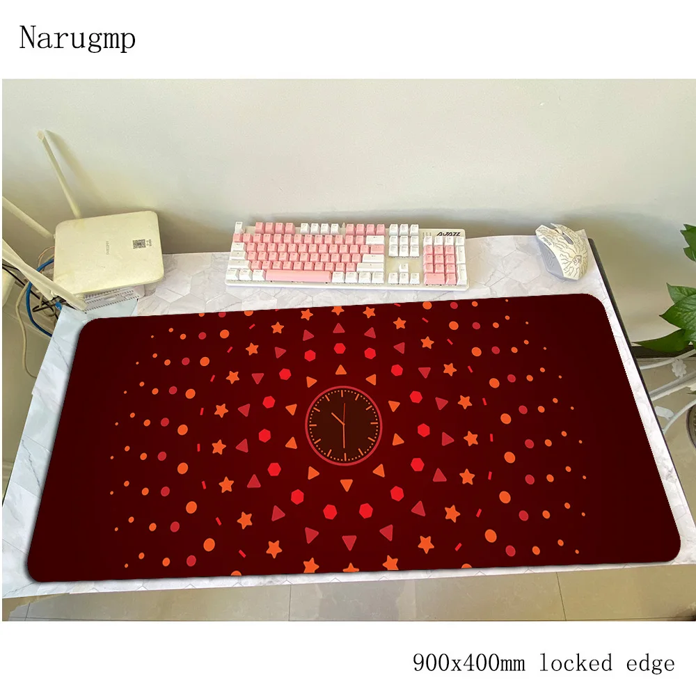 Clock padmouse gel accessory 900x400x4mm mouse pad Customized gaming enterprise rubber mats keyboard large mouse mat gamer