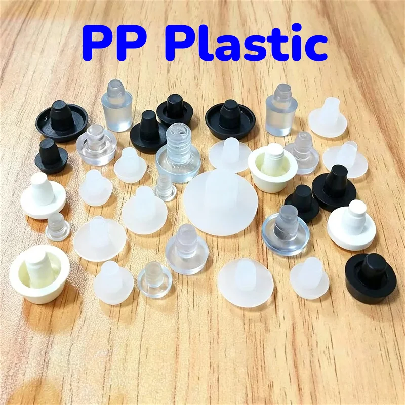 PP Plastic Transparent Black White Furniture Embedded Furniture Chair Feet Bottom Hole Cover Anti Slip Foot Mat Anti Collision