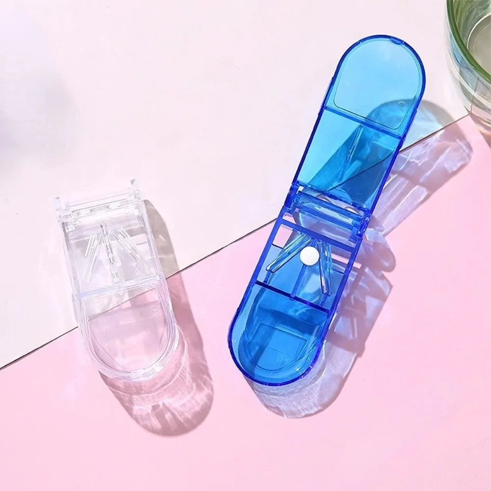 New Hot Portable Splitters Cutter Medicine Split Drugs Vitamin Tablet Cutting Pill Box Container Storage Cases Organizer Care