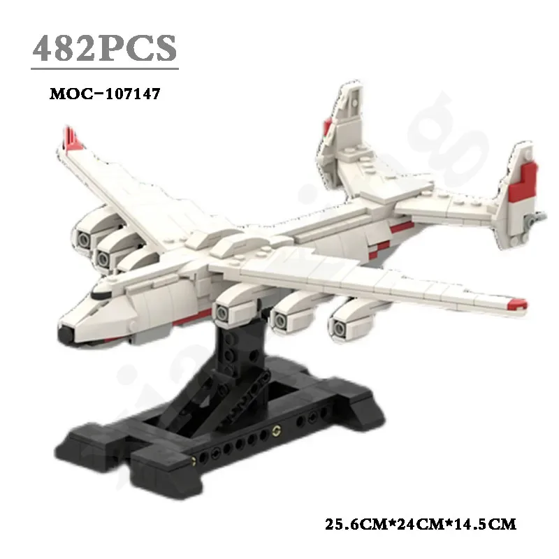 MOC-107147 NOV AN-225 Transport Aircraft Assembly Building Blocks 482PCS 1 : 300 Building Blocks Set Christmas Gift for Kids Boy