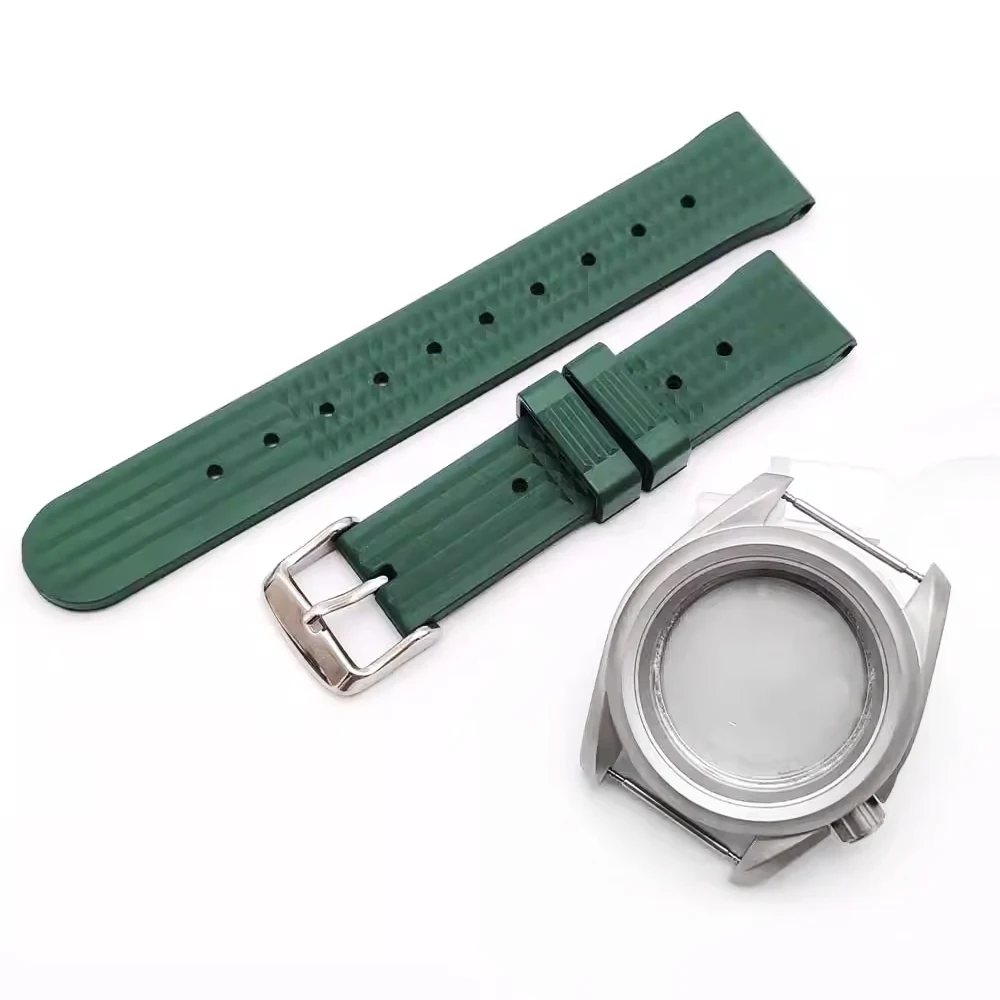 2025年新作-40mm-シルバーマットケース-ラバーストラップ-サファイアガラス-nh35-36自動巻きムーブメント対応-50m防水