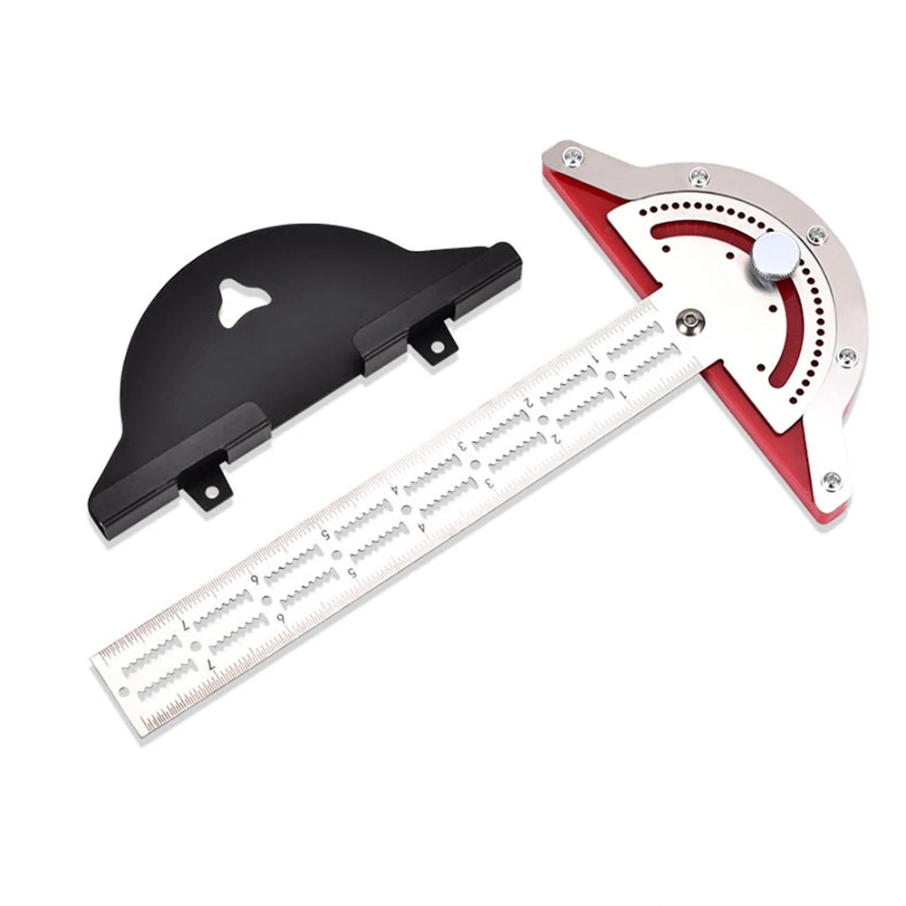 2-in-1 Protractor Graduation Ruler Stainless Steel Woodworking Drafting Supplies Physics Mathematics Teaching Utensils