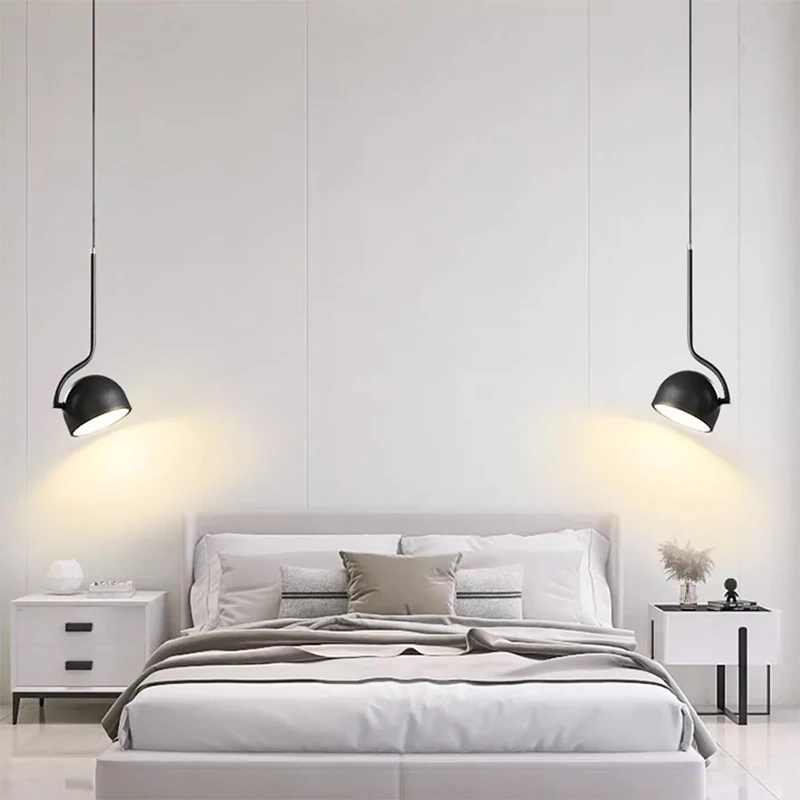 Plafonnier LED en Fer Noir et Blanc au Design Nordique Simple Luminaire Décoratif d'Nik, Idéal pour une Chambre à Coucher, un Salon ou un Bureau