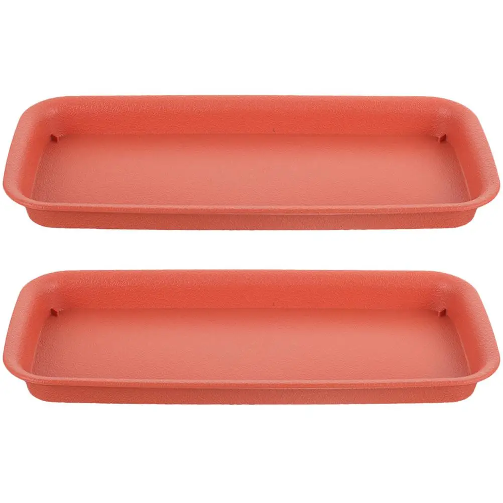 

2Pcs Plant Saucer Waterproof Tray for Indoor Plants Flower Pot Stand Drip Drainage Trays Red No Fall Gardening