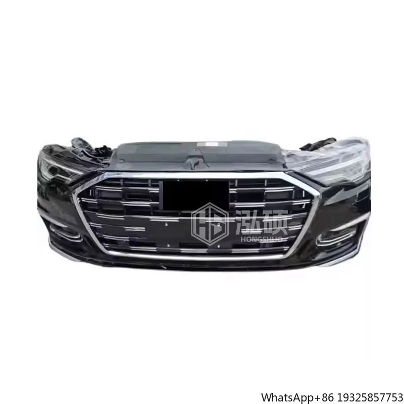 Car Bumper for A6 C8 Bumper Radiator Engine Hood Grille Brake Light Front Lip of Bumper Front Face Assembly