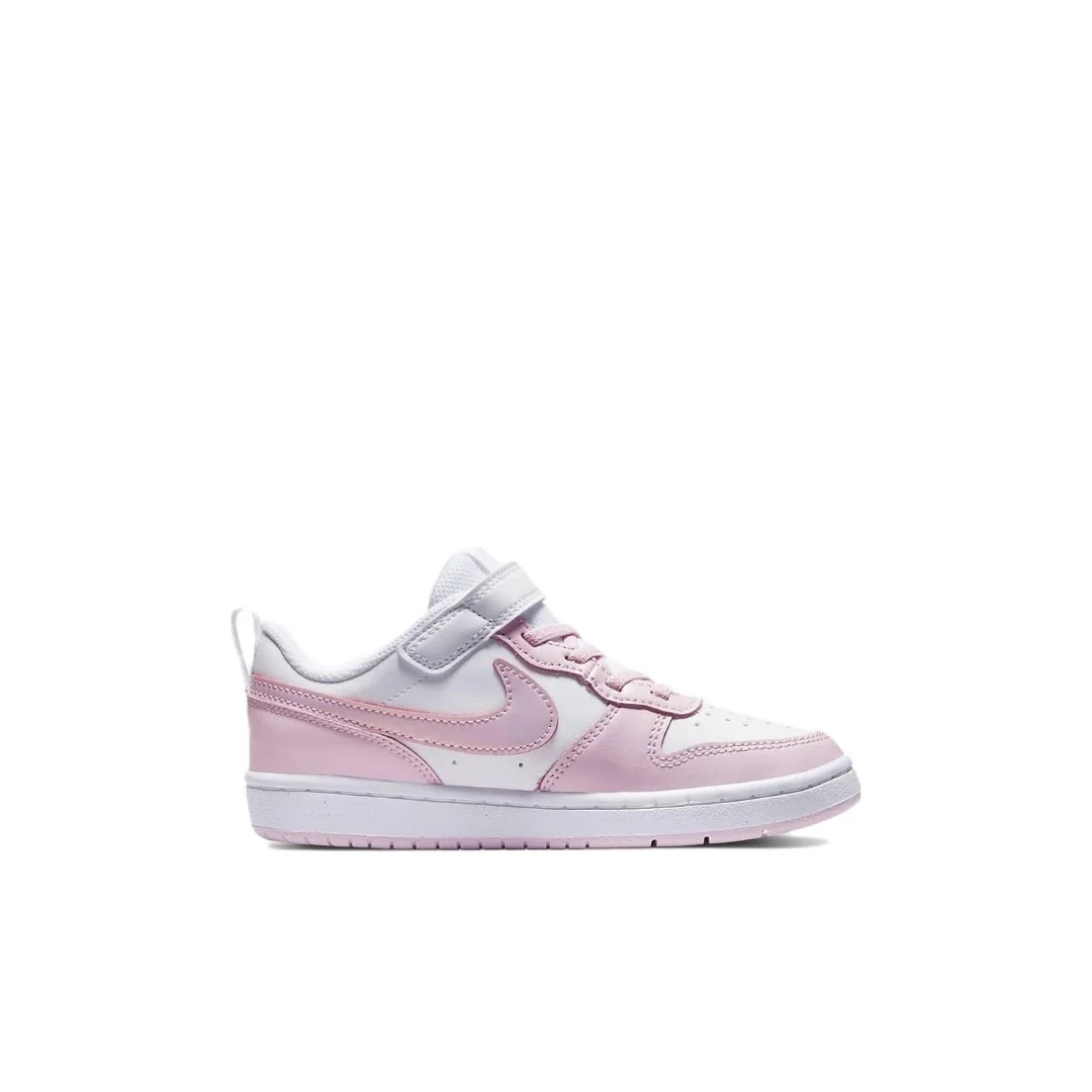 NIKE Court Borough Low 2 Sneakers Boys/Girls Velcro Pink Stylish Running Sports Casual Shoes Kids Children Anti-slip Tide