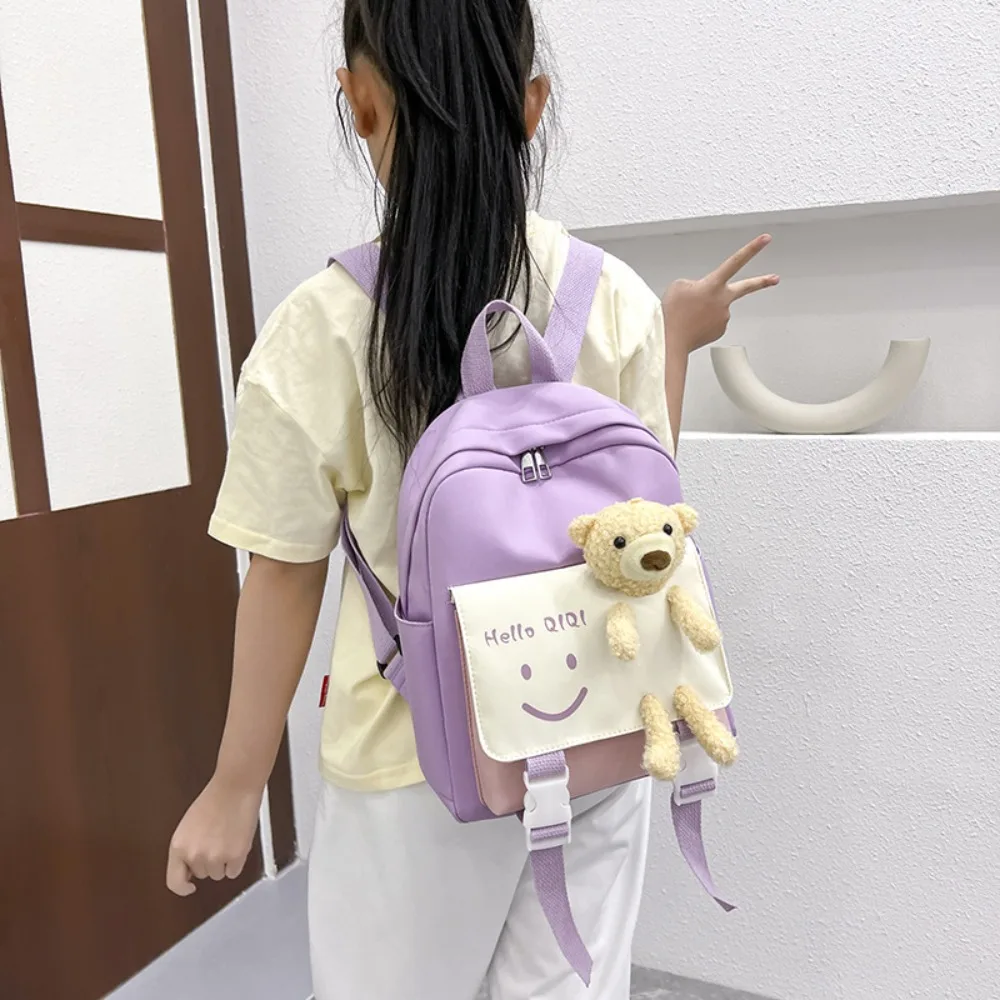 New High-capacity Kindergarten Backpack Nylon Little Bear School Bag Cartoon Leisure Backpack School