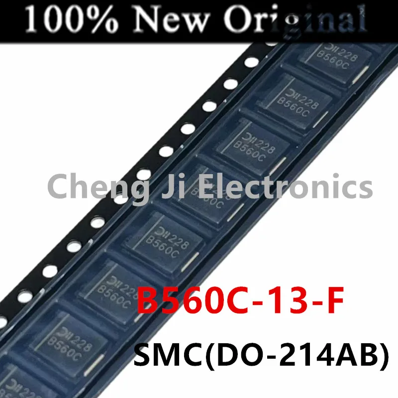 20PCS/Lot     B560C     B560C-13-F      SMC(DO-214AB)      New original  DIODES  SMC Schottky diode     B560C