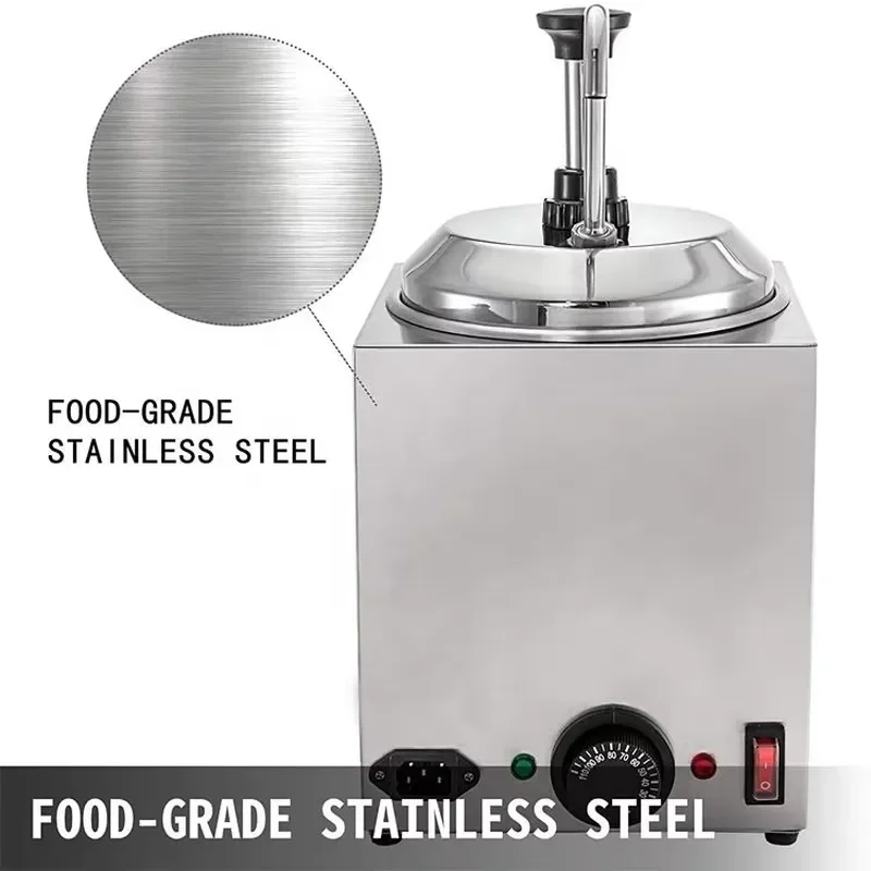 Electric Cheese Melter Dispenser Stainless Steel Butter Warmer Pump Heater for Fudge Sauce Chocolate Fondue Kitchen Gadget