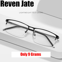 Reven Jate 990070 Spectacles Optical Fashion Light Eyeglasses Frame For Men Eyewear Half-rim Glasses with 3 Optional Colors