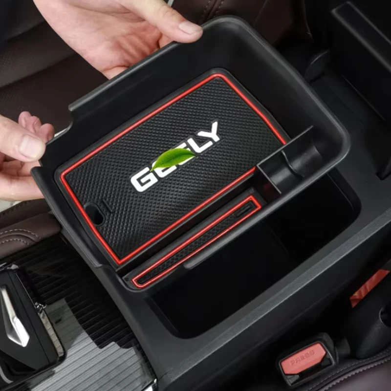 

For Geely Monjaro KX11 2022-2024 Grand Koleos Car Center Console Organizer Storage Interior Armrest Storage Box Auto Accessories