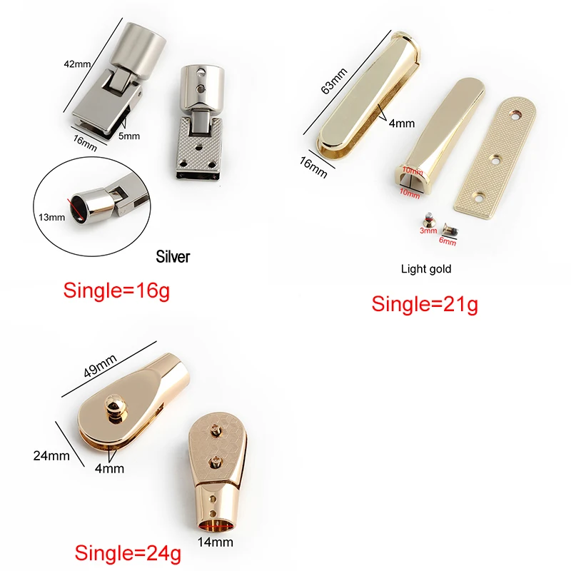 2-20-50PCS Metal Bag Side Edge Hang Screw Buckle For DIY Leather Handbag Purse Shoulder Connector Clasp Side Edge Accessories