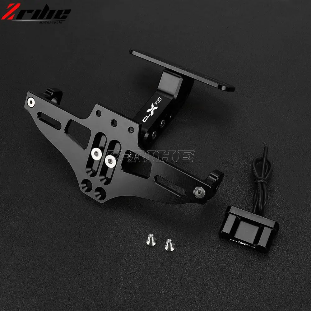 

Motorcycle Fender Eliminator For CFMOTO CLX700 700 CLX 700CLX 700CL-X CF700 CL-X700 Adjustable License Plate Holder Bracket LED