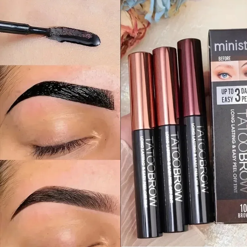 Tattoo Peel Off Eyebrow Gel Tint, Semi Permanent Brow Tints, Waterproof, Transfer-proof, for Fuller & Defined Looking Brows 1Pcs