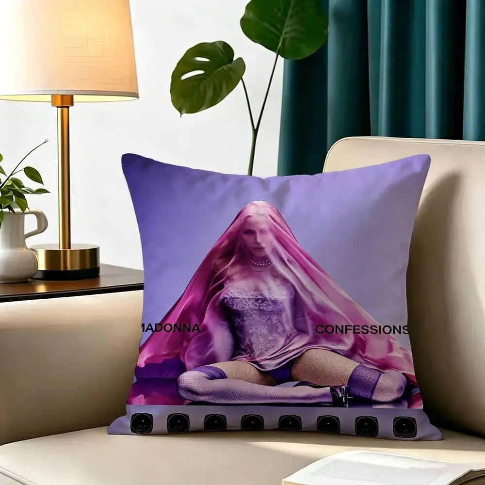 M-Madonna c-Confessions   Square Double-Sided printed Pillow Case Bedroom Bedside Pillow Sofa Cushion Cover