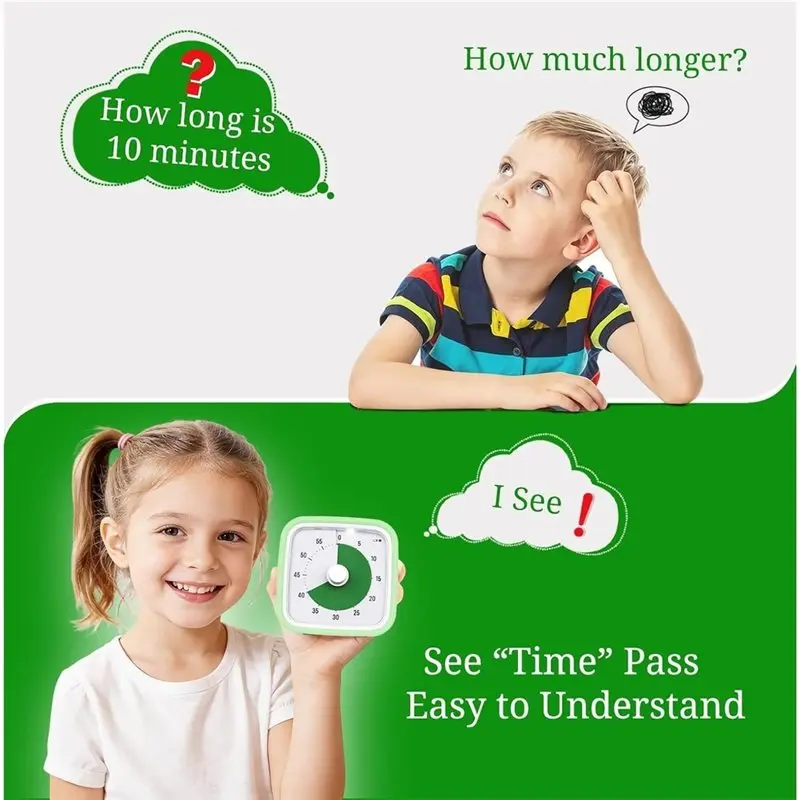 FYBL-Visual Timer For Kids And Adult, 60-Min Countdown Timer,Cute Timer With Silicone Case For Homeschool Study