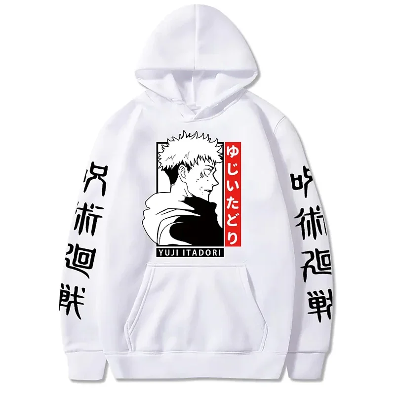 Anime Jujutsu Kaisen Ryomen Sukuna Hoodies Men Manga Print Long Sleeve Harajuku Unisex Hoodie Pullovers Tops Losse Sweatshirt