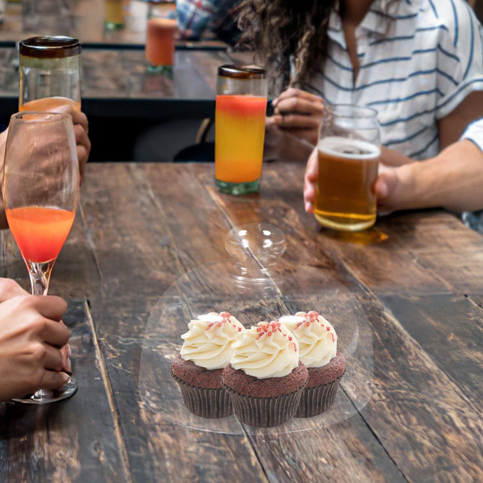 

Glass Cake Dome Desktop Dessert Cover Household Cake Protector Dome Lid for Party Buffet Food Display