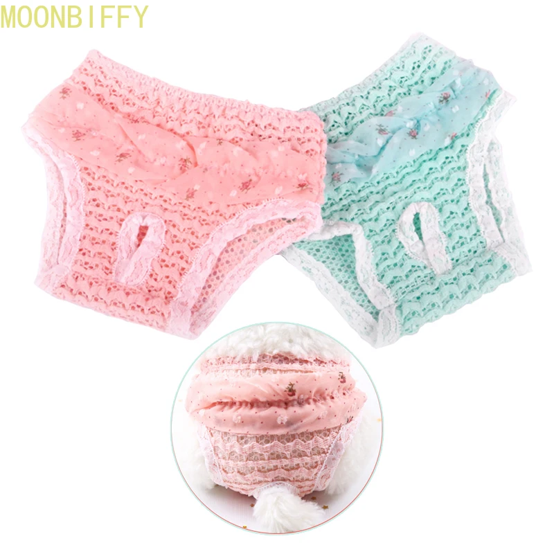 Cozy Chiffon Female Dog Physiological Pants Pet Sanitary Reusable Diapers For Dogs Washable Puppy Short Panties For Small Dogs