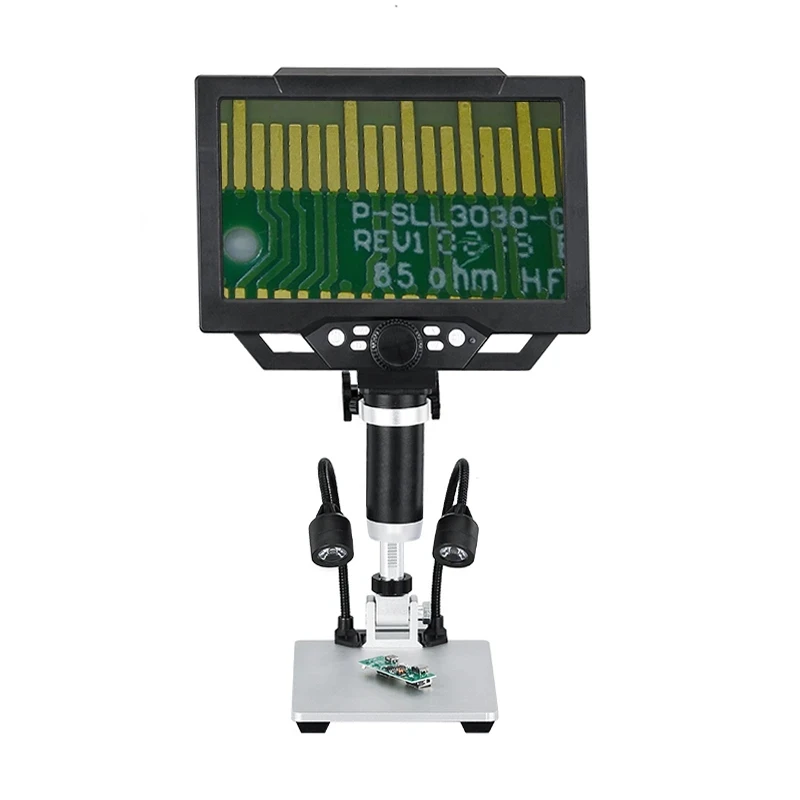 Microscópio Digital HD para Reparação De Solda, Ampliação 1600X Eletrônico com Iluminação LED, 9"