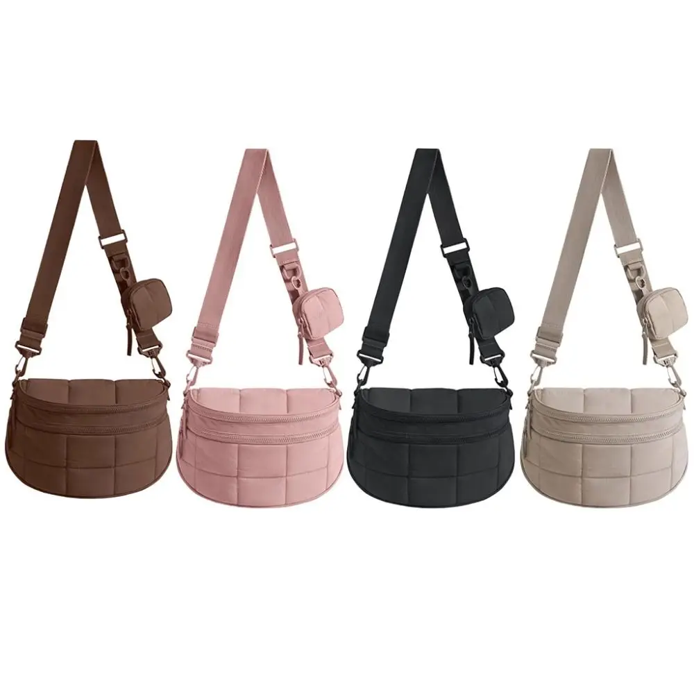 Fashion Large Capacity Shell Crossbody Bags Versatile Casual Quilted Shoulder Bag Lightweight Simple Dumpling Bag for Women