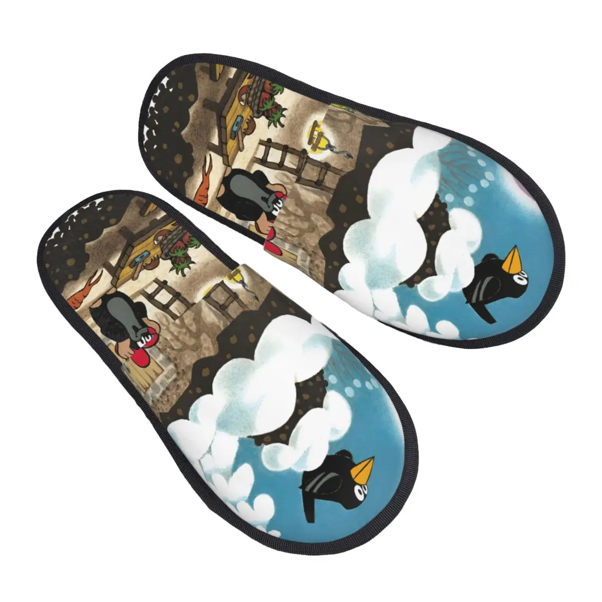 

Женские тапочки с принтом «Маленький крот» на заказ, мягкие теплые милые пушистые тапочки из пены с эффектом памяти, домашняя уличная обувь