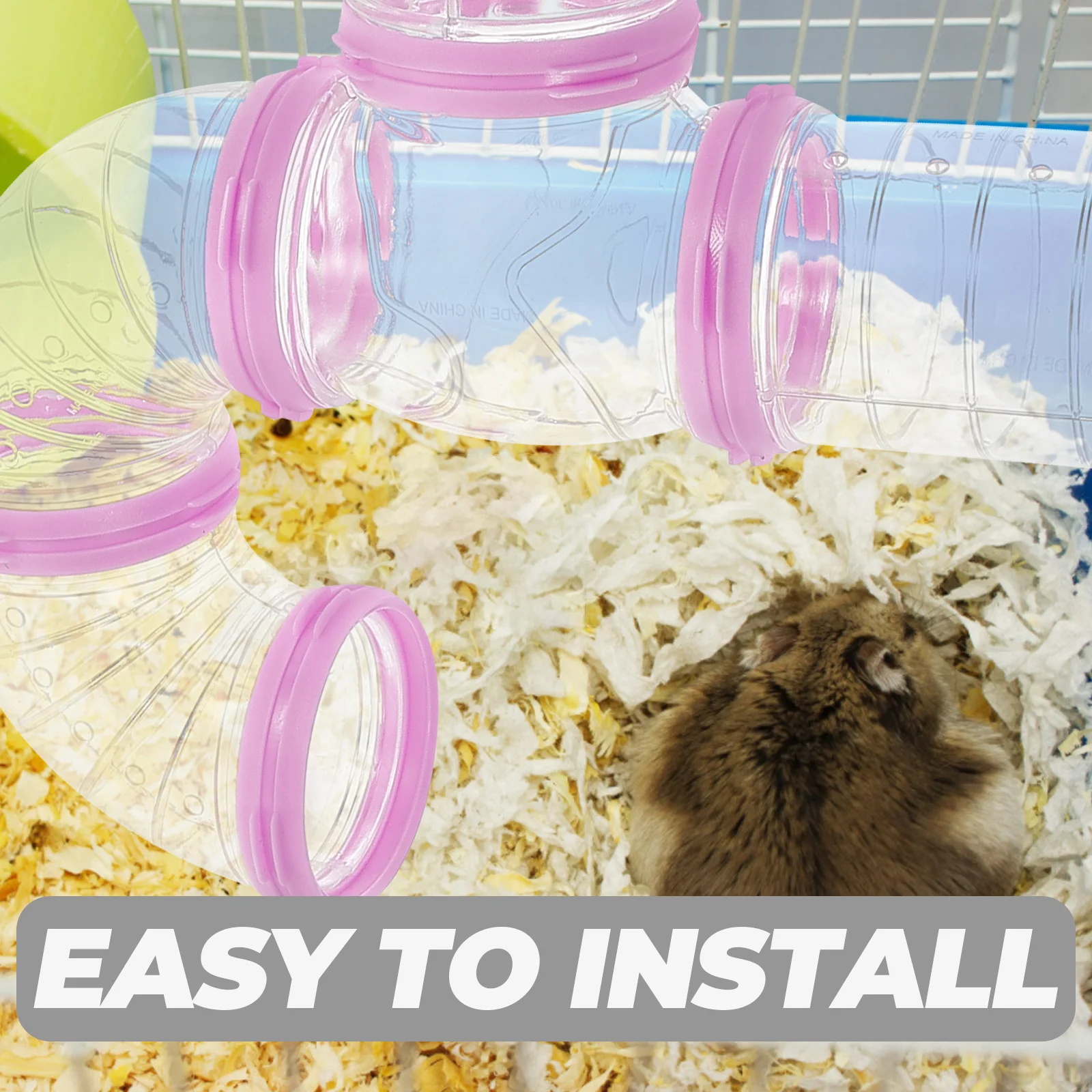 2 Sets of Creative DIY Hamster Tunnel Plastic DIY Tube Connectors Hamster Cage Supplies hamster tubes and tunnels kit