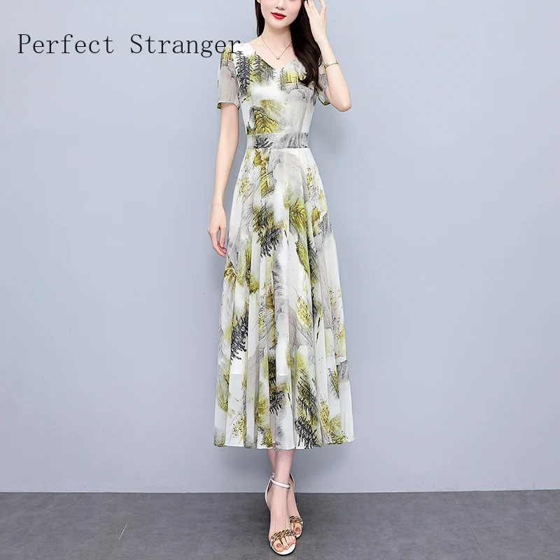 Floral Casual Boho Beach Holiday Sundress 2024 Summer Short Sleeve Elegant Party Long Dress Women Bodycon Prom Night Dress