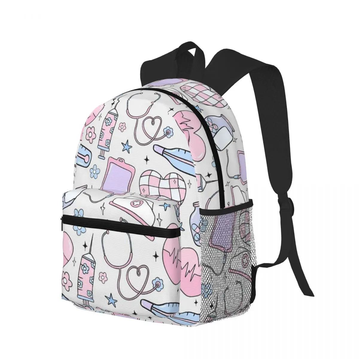 

Medical Nurse Pattern Student Backpack School Bag Hiking Travel Daypack for Boys Girls Bookbag Shoulder Bags