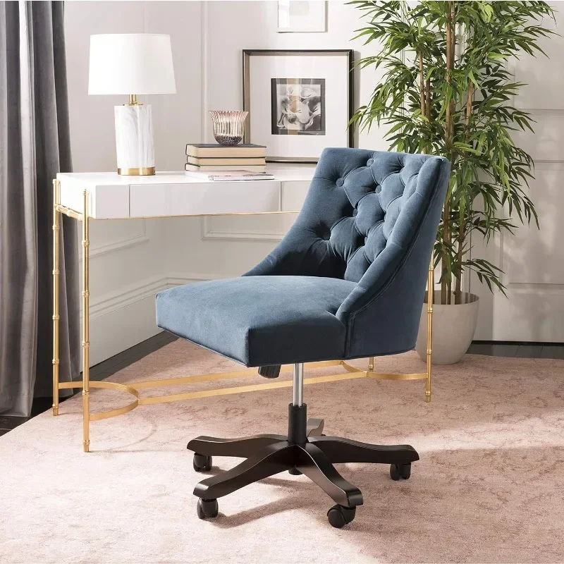 

Velvet Tufted Swivel Desk Chair,Crafted of Wood and Plastic, and Is Upholstered in A Velvet Fabric