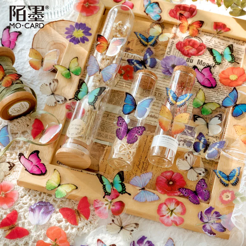 

35 Pcs Bottle Plant Collect Series Stickers for Scrapbooking PET Transparent Decor Label Sticker Collage Junk Journal Supplies