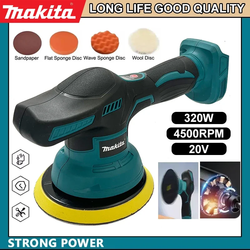 

Makita 8 Gears Digital Display Cordless Car Polisher Electric Polisher Auto Car Waxing Polishing Machine For 18V 20V Battery