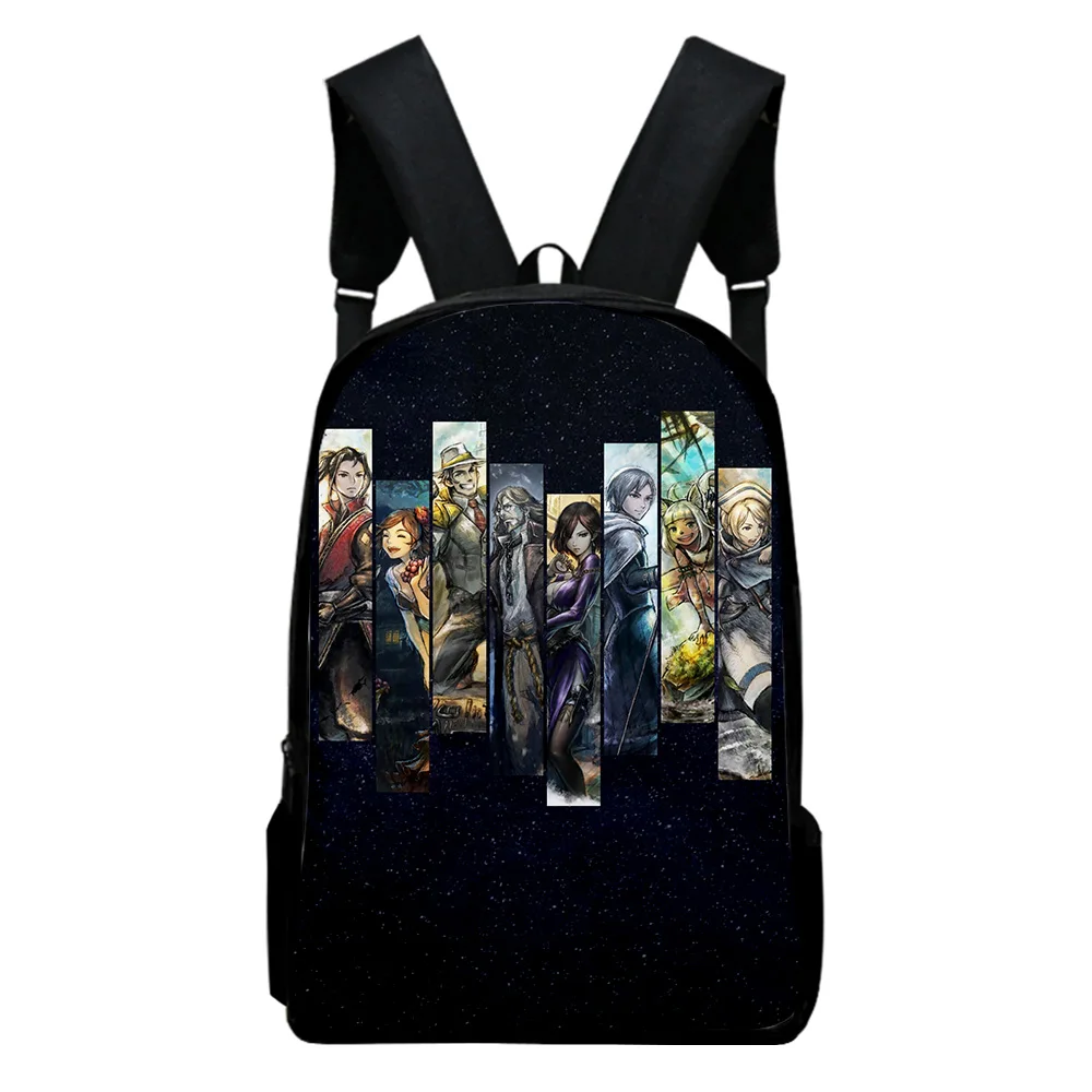 

Octopath Traveler Game Backpack School Bag Adult Kids Bags 2023 Casual Style Daypack Harajuku Bags