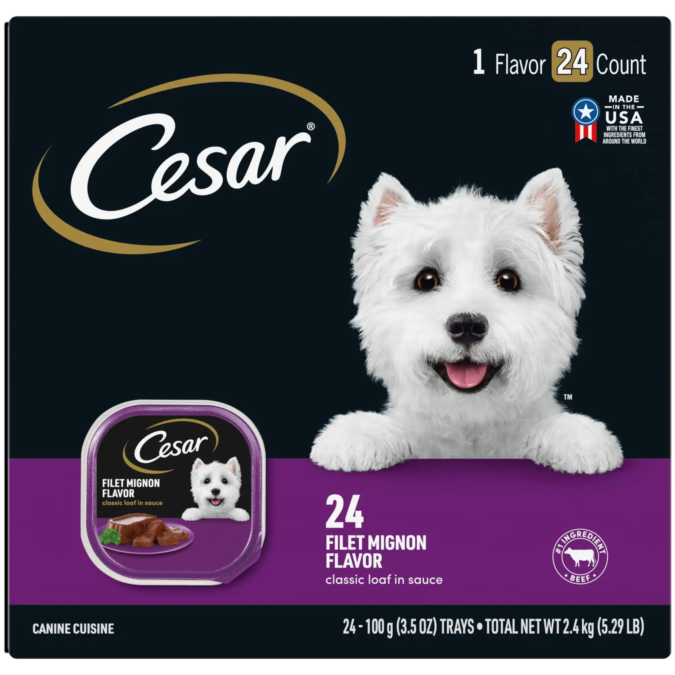 

Классический бойф в соусе Fillet Mignon Wet Корм для собак, лотки емкостью 3,5 унции (24 шт.)