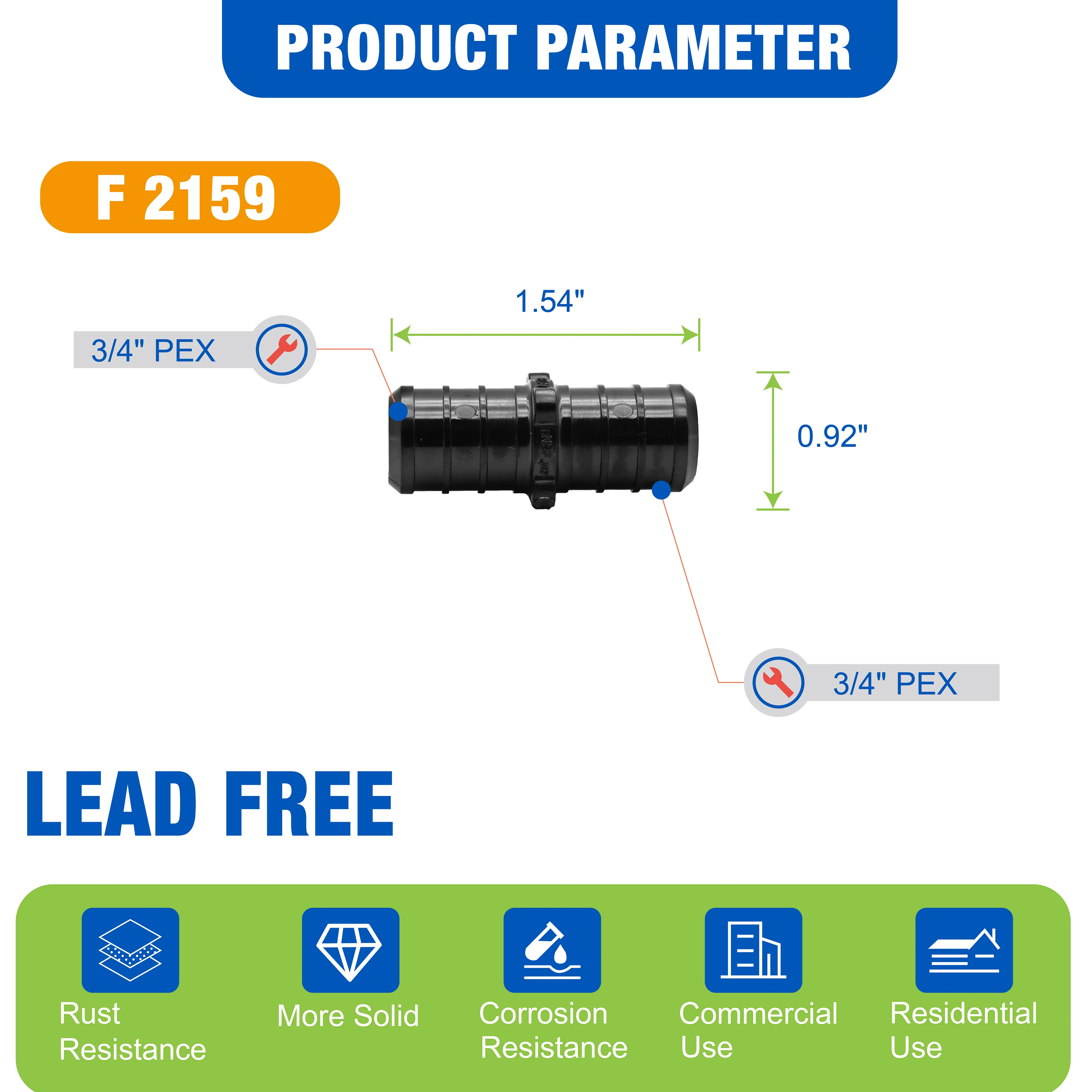 KING SMART Crimp/F2159 PEX 3/4