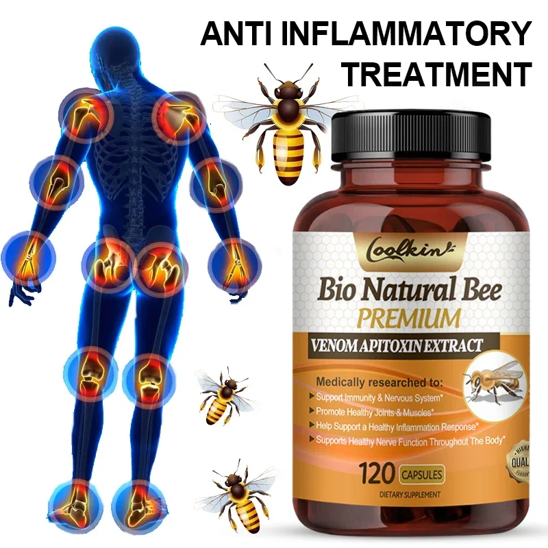 

Raw Bee Venom Extract Capsules, Joint and Bone Supplement