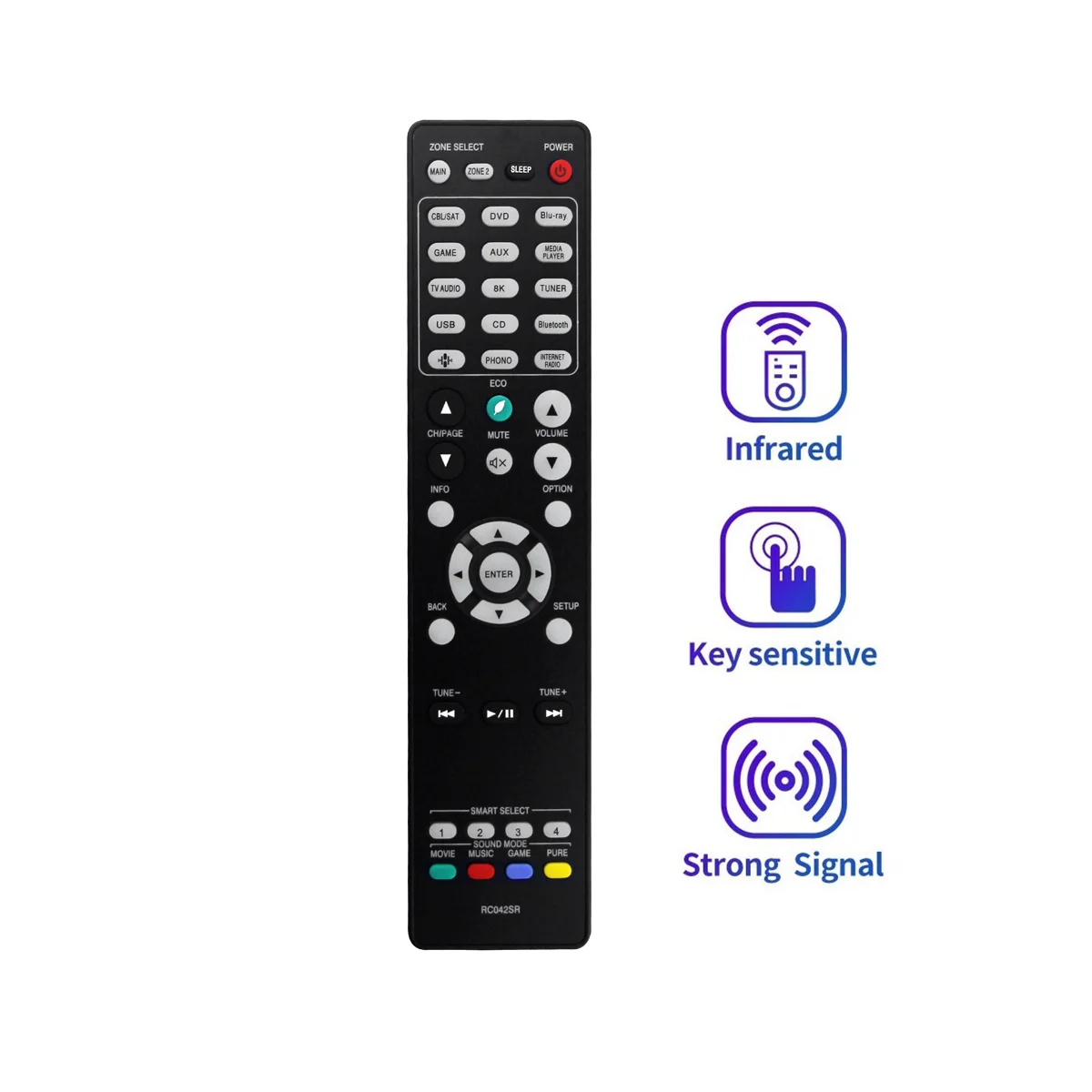 RC042SR Replace Remote Control for Marantz 4K UHD Ultra HD AV Receivers Remote SR6015 NR1711 SR5015 DAB SR5015OM