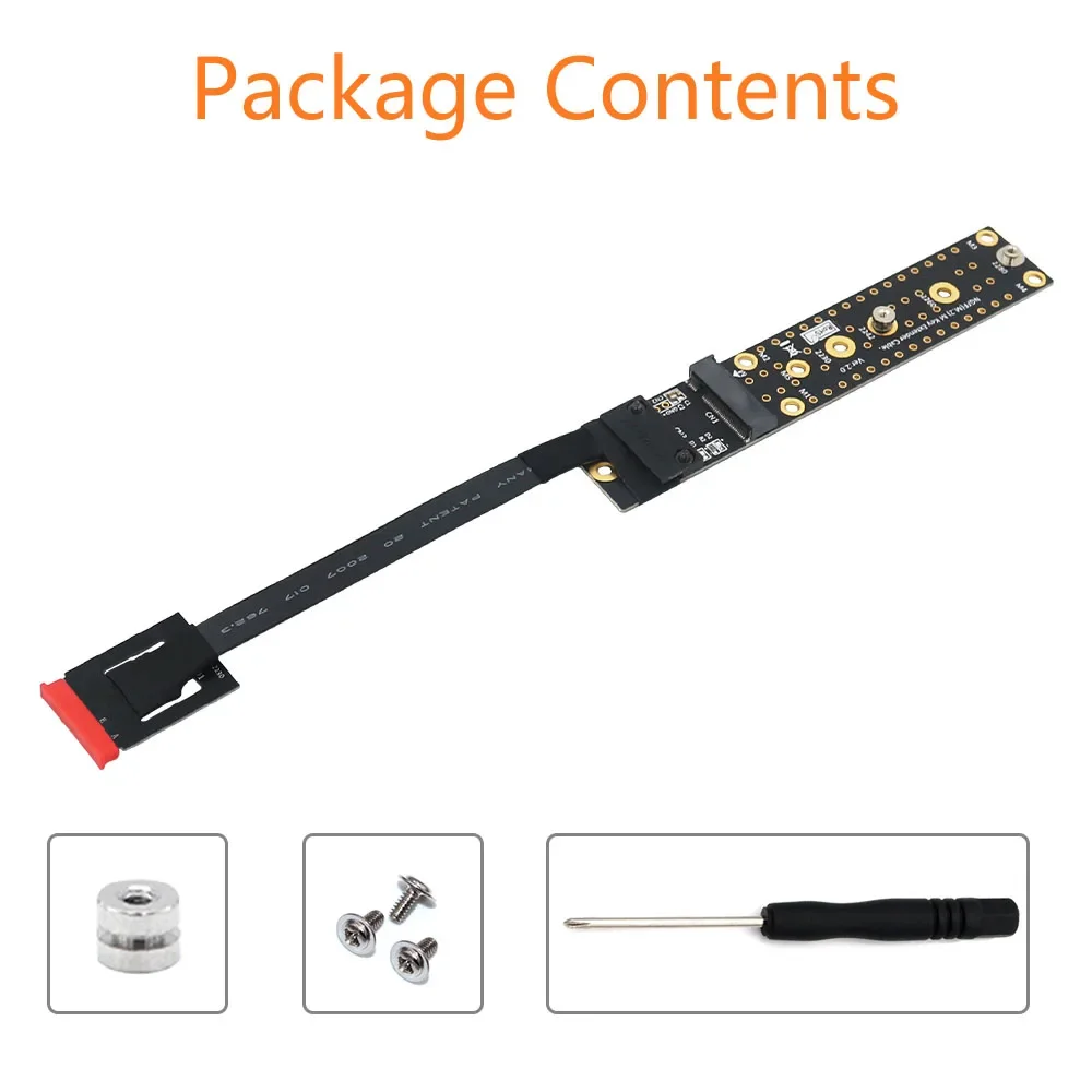 Converter Board Adapter Riser NGFF M.2 Key A/E Male To M.2 NVME Key M Female Support 2230 2242 2260 2280 M.2 NVME SSD with Cable