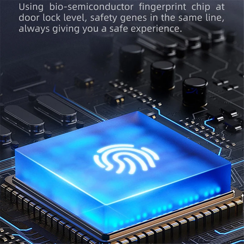 กันน้ําลายนิ้วมือ Biometric ล็อค Anti-Theft Security USB ชาร์จกุญแจ