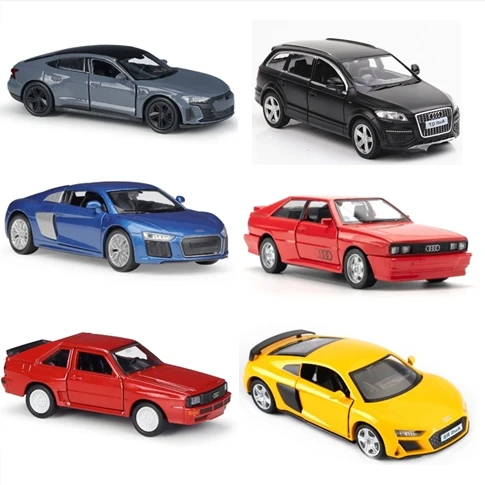 Alloy car model1:36 series Audi Q7 R8 V10 RS E-Tron GT Sport Quattro Sports Car Pull Back Toy For Kid Gifts Collection