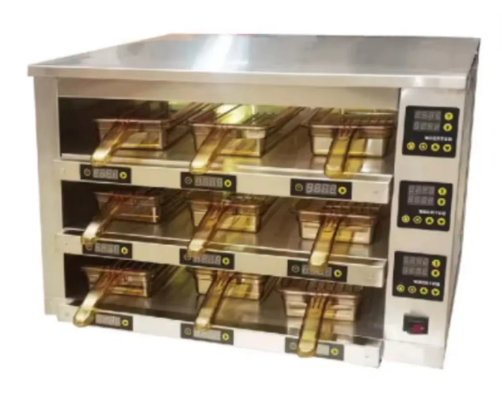 SHINEHO Industrial Prices Large Commercial  Display Warmer Drawer Holding Bin Cabinet Burger Patty Counter Top Warming Cabinet