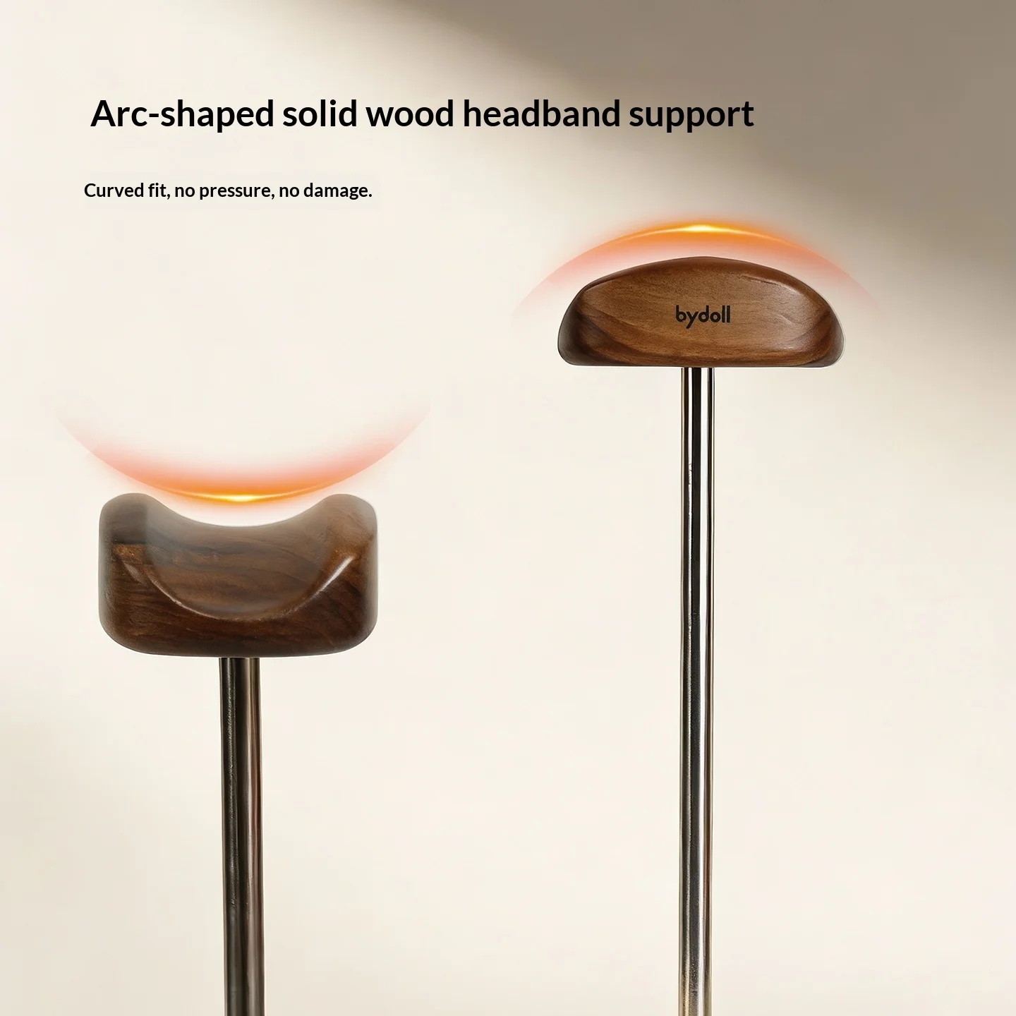 Desktop Headphone Stand Organizer - Gaming Room Headset Display Rack - Solid Wood Over-ear Headphone Holder Environmentally view 2