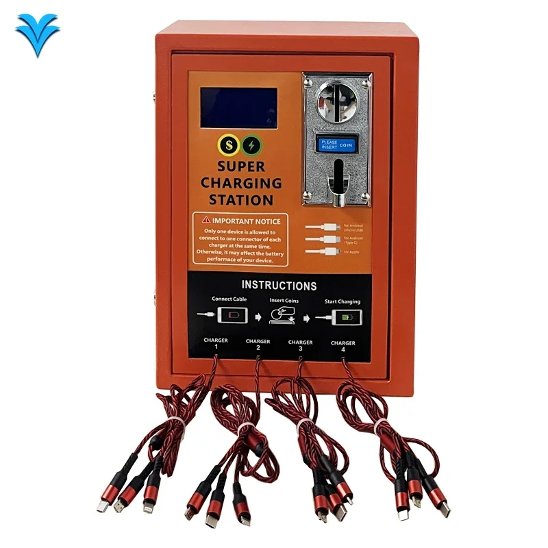 Coin Timer Controller 2020 New Idea 3-in-1 Fast Charging Cable Cell Phone Mobile Phone Charging Vending Machine