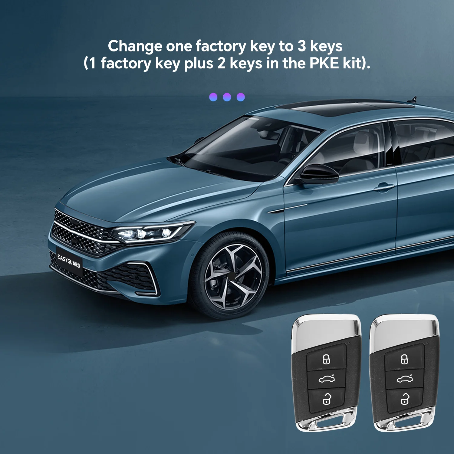 EASYGUARD Smart Key replacement Keyless entry system for VW CC BORA Jetta  with factory OEM push start button & comfort access